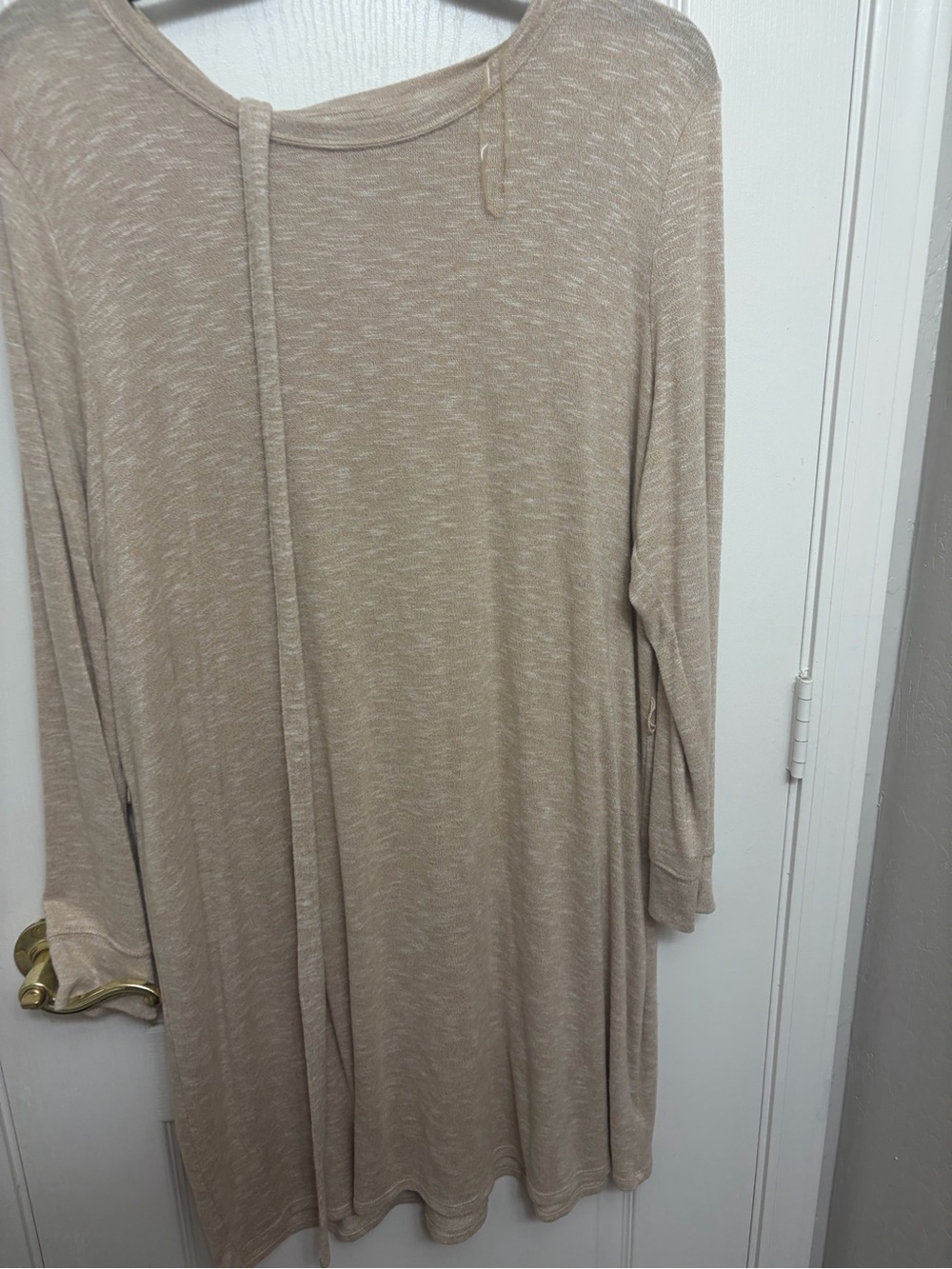 Time and Tru Beige Long Sleeve Tunic Top